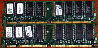 2x HP 128MB PC133 SDRAM 169-pin 1818-8150 Reorder: P1537-63001 NEC Ireland MC-4516CD647LF-A75 0025F8W04 PC133U-333-542 NEC Singapore D4564841G5-A75-9JF