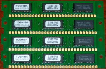 4x Toshiba 7840B1 THM91070ASG-70 9345TAB TC511000AJ-70 Germany 30pin SIMM RAM