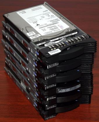IBM eServer 146,8GB 10K RPM U320 SCSI HDD, Option: 30R5095, FRU: 90P1310, PN: 26K8613, Modelle: HUS103014FL3800 & 8D147J0, 2005