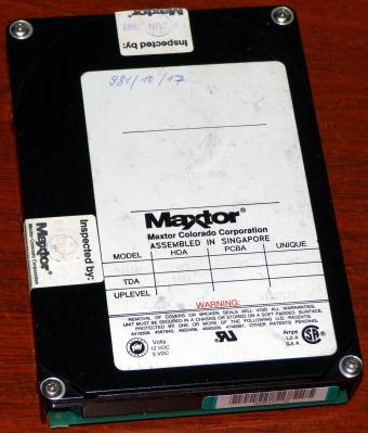 Maxtor Colorado Corporation Model 7080AT IDE 80MB HDD Inspected 1991