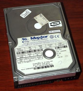 Maxtor DiamondMax VL40 Model: 32049H2 IDE 20,4GB HDD 5400RPM Blue-Fish3 2000