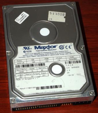 Maxtor Model 92041U4 IDE 20,4GB HDD 2004