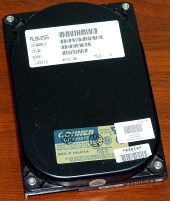 Conner CP30081E IDE 84MB HDD Type 27