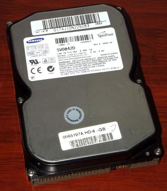 Samsung SpinPoint SV0842D IDE 8,4GB HDD Voyager-8/9,  SEC A945A SID9901 DSP 2000