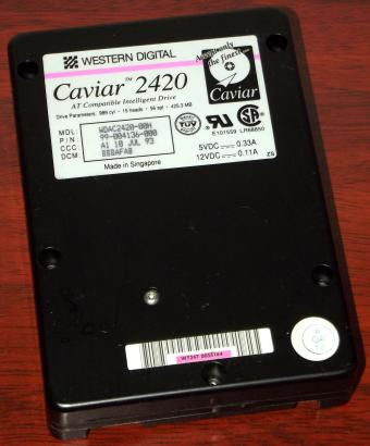 Western Digital Caviar 2420 IDE 425,3MB WDAC2420 HDD 1993