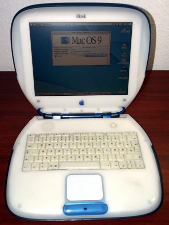 Apple iBook G3 Clamshell (Indigo) 366MHz CPU, 128MB RAM, 10GB HDD, CD-ROM, Firewire & USB, M6411