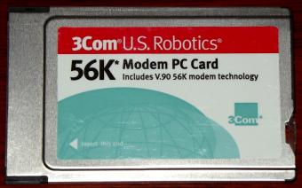 3Com U.S. Robotics 56k Modem PC-Card Model: 3056