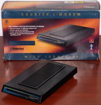 USRobotics Courier I-Modem with ISDN/V.34 Fax Modem in OVP inkl. QuickLink II & CompuServe Software USA 1996