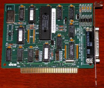 dca Digital Communications Associates Inc. PN: 001207-V201, AMD Z8530H-8PC, Seriell-Card ISA USA 1987