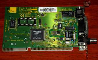 3Com EtherLink III 3C509B-C 10Mbps Parallel Tasking Chipsatz BNC ISA NIC 1995 FCC-ID: DF63C509B