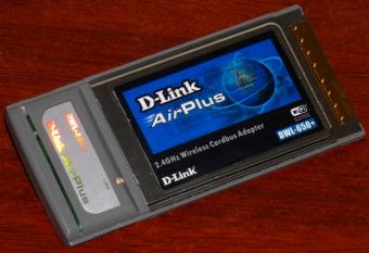 D-Link AirPlus 2.4GHz Wireless Cardbus Adapter DWL-650+ WiFi PC-Card FCC-ID: 07J-GL242201