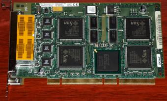 Sun Microsystems Quad-Port 100MBit NIC, 4x SUN STP2003QFP, Intel FW21154BE Chip 2000