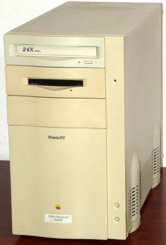 Apple Power Macintosh 8100er, 601 80MHz Modell: AWS-8150 232MB RAM, 8GB SCSI-HDD, 24x CD-ROM, Netzwerk & Grafikkarte