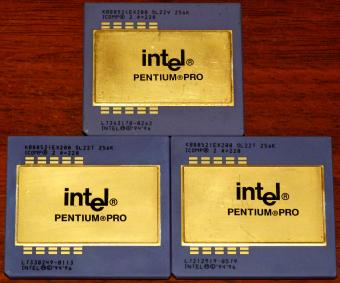 3x Intel Pentium Pro 200MHz CPUs 256K sSpec: SL22T & SL22V