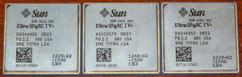 3x SUN UltraSPARC IV+ SME 1178A LGA (Panther) 1,5GHz CPU 2MB Cache, 2003