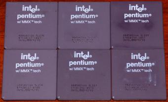 6x Intel Pentium 166MHz CPUs w/MMX tech sSpec: SL27k, SL239, A80503166