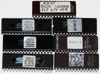 7x diverse EPROMs UM8810, SiS VLB, 286 E 1987