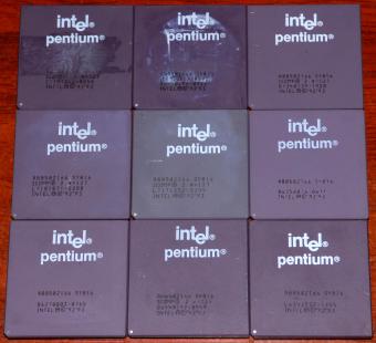 9x Intel Pentium 166MHz CPUs sSpec: SY016 A80502166