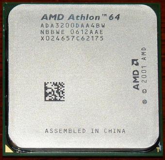 AMD Athlon 64 3200+ CPU ADA3200DAA4BW K8 (Venice) Socket 939 2001