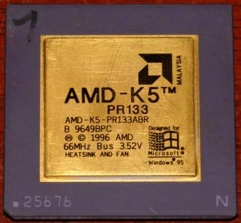 AMD K5 133MHz CPU PR133ABR 66MHz Bus, 3.52V Malaysia 1996