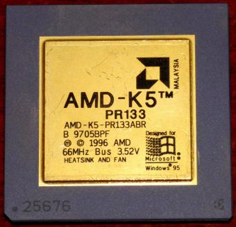 AMD K5 133MHz CPU PR133ABR Goldcap 1996