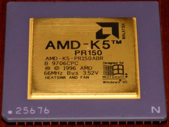 AMD K5 150MHz Goldcap CPU PR150ABR Malaysia 1996