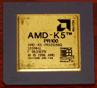 AMD K5 PR100 Goldcap CPU 1996