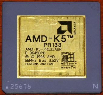 AMD K5 PR133ABR Goldcap CPU 133MHz 1996