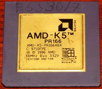AMD K5 PR166 Goldcap CPU 1996