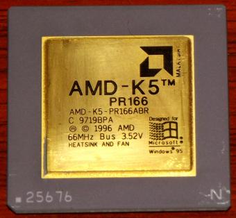 AMD K5 PR166 Goldcap CPU PR166ABR 166MHz 1996