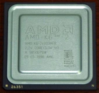 AMD K6-2 333AFR CPU 2,2V 1998