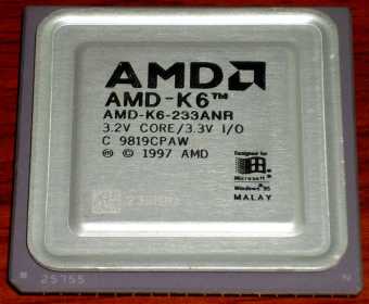 AMD K6 233ANR CPU 1997