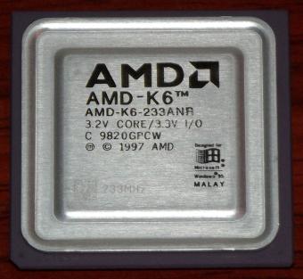 AMD K6 233MHz CPU AMD-K6-233ANR 1997