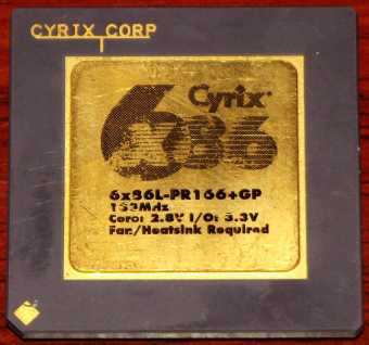 Cyrix 6x86L-PR166+GP CPU USA 1995