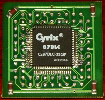 Cyrix 87DLC Cx87DLC-33QP CoPro 33MHz Plastic QFP auf 68-pin PGA Adapter
