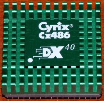 Cyrix Cx486 DX 40MHz CPU green Cooler USA/Japan 1993