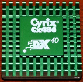 Cyrix Cx486 DX40 CPU 40MHz green Cooler M-364 Hand-Sign USA 1993