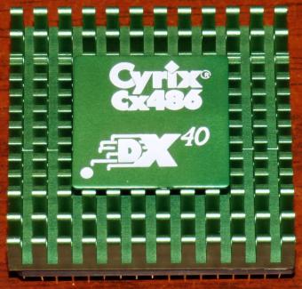 Cyrix Cx486 DX40 CPU 40MHz green Cooler M-364 Hand-Sign USA 1993