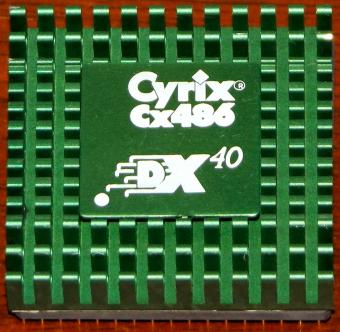 Cyrix Cx486 DX40 CPU green Headspreader, inkl. Qualitaetssiegel 1993