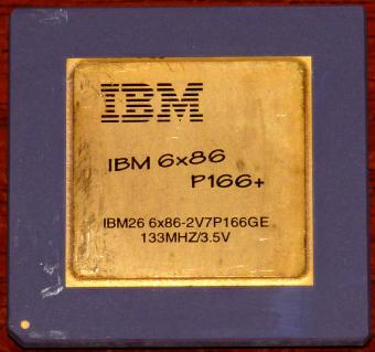 IBM 6x86 P166+ 133MHz CPU IBM26 6x86-2V7P166GE 133MHz 3.5V Goldcap Cyrix USA 1995