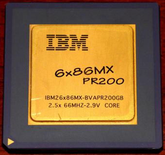 IBM Cyrix 6x86MX PR200 CPU IBM26x86MX-BVAPR200GB 2.5x 66MHz 2. 9V Core USA 1995-97