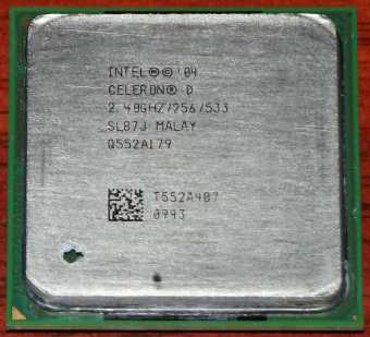 Intel Celeron D 320 CPU 2,40GHz sSpec: SL87J 2004