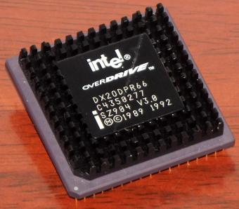 Intel Overdrive 486er DX20DPR66 CPU sSpec: SZ904 Black 1992
