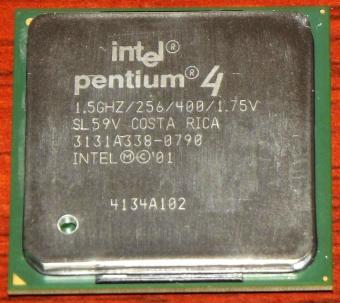 Intel Pentium 4 CPU 1,5GHz sSpec: SL59V (Willamette) Socket-478, 2001