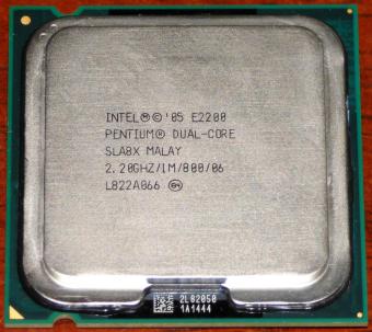 Intel Pentium Dual-Core E2200 2.2GHz/1MB CPU sSpec: SLA8X (Allendale) Socket-775 2005