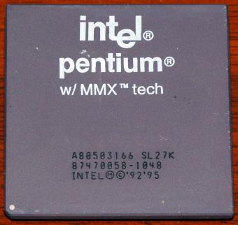 Intel Pentium MMX 166MHz CPU sSpec: SL27K 1995
