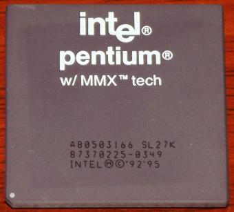 Intel Pentium MMX 166MHz CPU sSpec: SL27K A80503166 2,8V