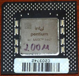 Intel Pentium MMX 200MHz CPU sSpec: SL27J