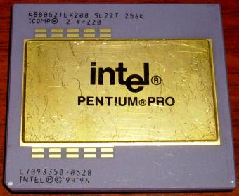 Intel Pentium Pro 200MHz CPU 256K, sSpec: SL22T 1995