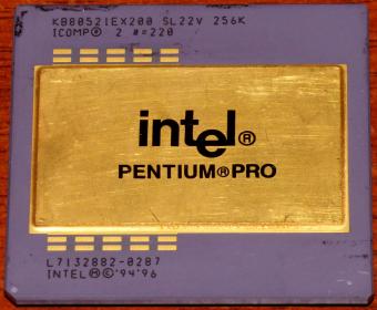 Intel Pentium Pro 200MHz CPU sSpec: SL22V KB80521EX200 256K mit Aufkleber iComp=220 1996